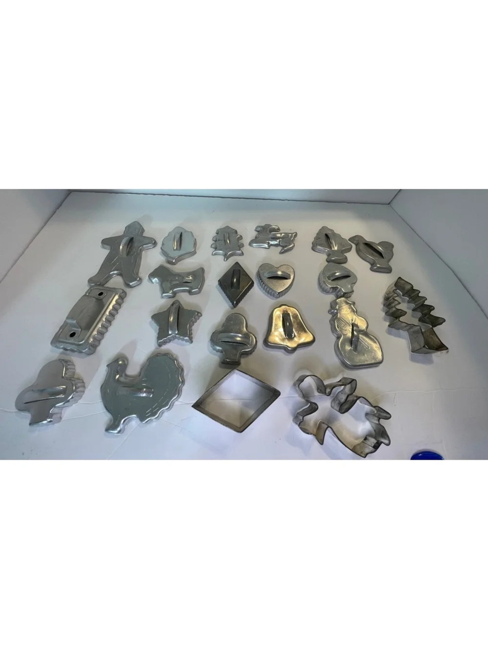 Vintage Aluminum Cookie Cutters Lot of 20 Christmas Holiday Animals Shapes